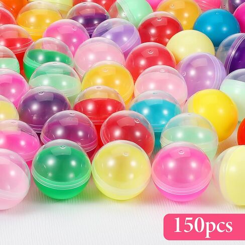 150 جهاز كمبيوتر شخصى 1.77 بوصة Gumball آلة بيع كبسولة واضحة ملونة جولة كبسولات فارغة حاويات بلاستيكية DIY لوازم الألعاب الحرفية لجوائز الحفلات تفضل حشو سلة عيد الفصح in Saudi Arabia