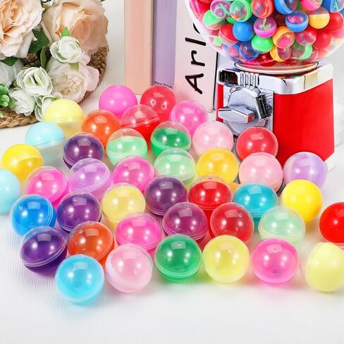 150 جهاز كمبيوتر شخصى 1.77 بوصة Gumball آلة بيع كبسولة واضحة ملونة جولة كبسولات فارغة حاويات بلاستيكية DIY لوازم الألعاب الحرفية لجوائز الحفلات تفضل حشو سلة عيد الفصح in Saudi Arabia