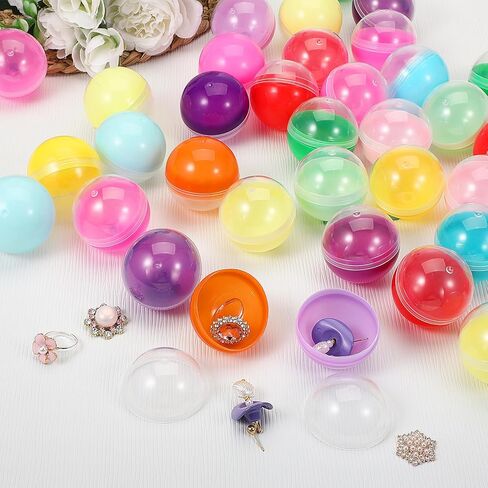 150 جهاز كمبيوتر شخصى 1.77 بوصة Gumball آلة بيع كبسولة واضحة ملونة جولة كبسولات فارغة حاويات بلاستيكية DIY لوازم الألعاب الحرفية لجوائز الحفلات تفضل حشو سلة عيد الفصح in Saudi Arabia