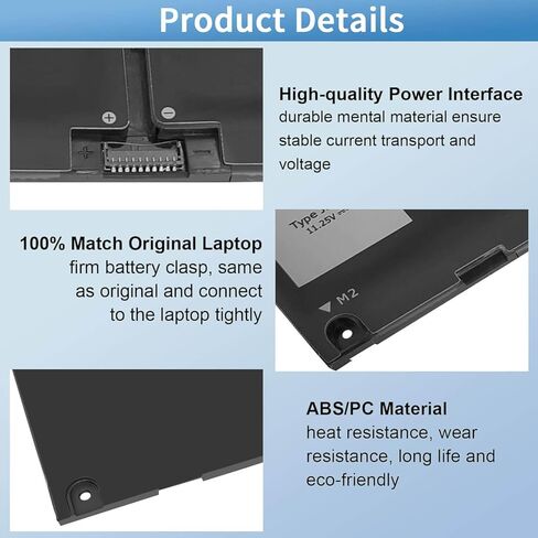 XCMRD 40WH Battery for Dell Inspiron 15 3000 Series Latitude 3440 3540 P28F 5000 3542 3537 3521 3543 3531 3541 3878 15R 5521 5537 14 3421 3441 3443 3437 14R 5421 5437 17 3721 3737 17R 5737 5721 Laptop in Kuwait