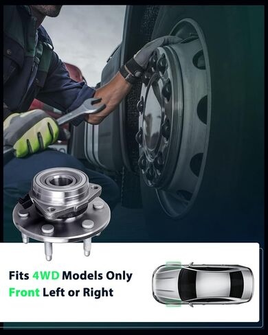 SCITOO 4WD/AWD Front Wheel Hub and Bearing Assembly 515036 1999-2007 for Cadillac Escalade, for Chevy Avalanche, Express 1500, Silverado, Suburban, Tahoe, for GMC Sierra, Yukon 6 Lugs w/ABS in Saudi Arabia