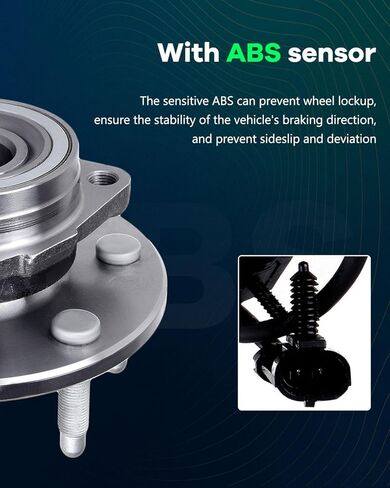 SCITOO 4WD/AWD Front Wheel Hub and Bearing Assembly 515036 1999-2007 for Cadillac Escalade, for Chevy Avalanche, Express 1500, Silverado, Suburban, Tahoe, for GMC Sierra, Yukon 6 Lugs w/ABS in Saudi Arabia
