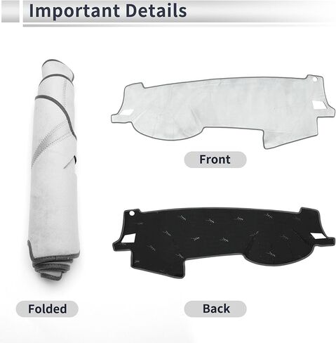 Dashboard Cover Anti-Slip/Anti Dust Dash Cover Mat Carpet for Subaru Outback 2005-2009 Flannel Gray in Saudi Arabia