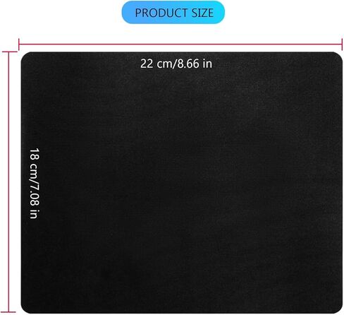 Non-Slip Rubber Base Mouse Mat for Laptop& Computer, Small Mouse Pad for Gamer, Office & Home, Black in Saudi Arabia