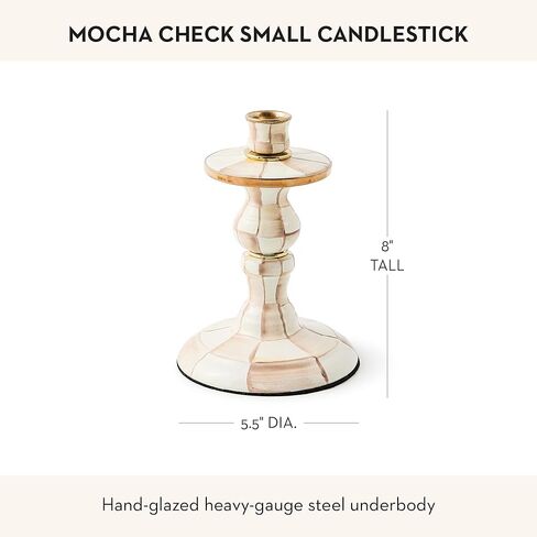 MACKENZIE-CHILDS Courtly Check Short Candlestick in Saudi Arabia