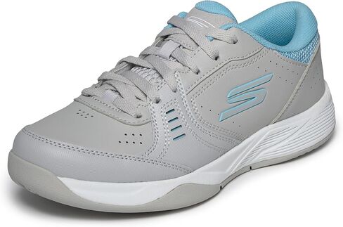 Skechers Women's Viper Court Smash (White/Aqua, 6) in Saudi Arabia