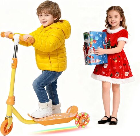 Kids Scooter - LED Light Up 3 Wheel Scooter for Kids 3-5, Adjustable Handlebar Height, Long Anti-Slip Deck,Heavy Duty Metal Scooters for Boys Girls Ages 3-5 5-7, up to 110 Lbs in Saudi Arabia