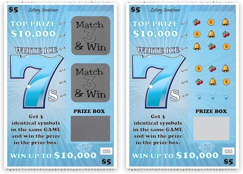 My Scratch Offs Custom Message Scratch Off Lotto Lottery Replica Card Gag Gift- Blue White Ice 7's 4 x 6 Inches - 1 Scratcher Ticket in Saudi Arabia