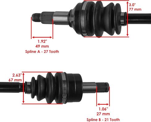 Caltric Front Left or Right CV Axle Compatible with Yamaha Grizzly 700 YFM70G EPS SE 4x4 2016-2023 in Saudi Arabia