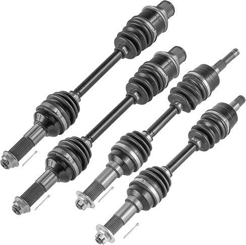 Caltric Front and Rear Left Right Complete Axles Compatible with Yamaha Grizzly 450 YFM450FG 4WD 2007 in Saudi Arabia