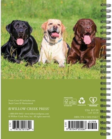 Willow Creek Press, Labs What Labs Teach Us 2026 Engagement Planner, 7'' X 8.66'', Weekly Calendar with Spiral Binding in Saudi Arabia