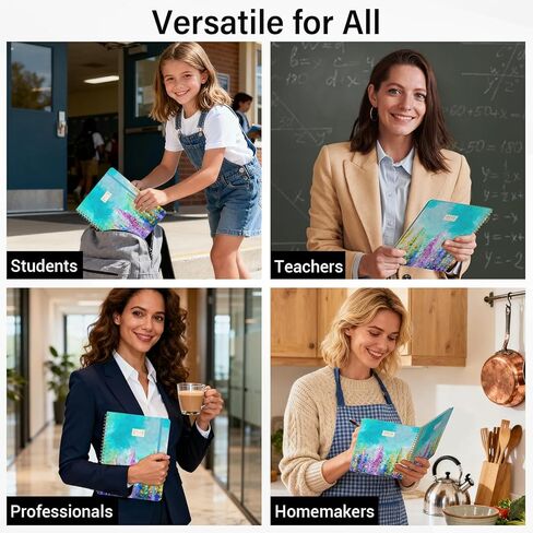 2026 Planner,2026 Planner Weekly and Monthly from Jan. 2026 - Dec. 2026,6.3" x 8.5", 2026 Calendar Planner for Women with Tabs, Spiral Bound, Inner Pocket, Perfect for School Office Supplies-Purple Oil Painting in Kuwait