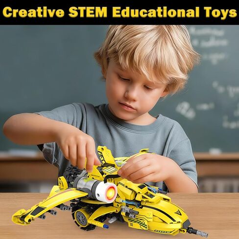 5 in 1 STEM Robot Building Kit with Remote & App Controll, Technic Coding Robotic Toys for Kids Ages 8-13 with LED-Lights Christmas Stocking Stuffer Birthday Gift for Boys & Girls Age 6--12+ (673PCS) in Saudi Arabia