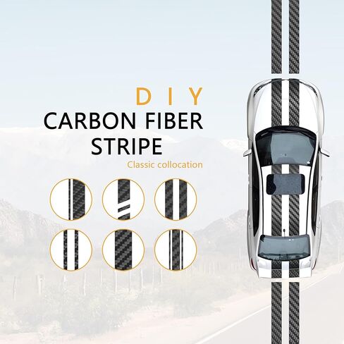 30FT x 4" Carbon Fiber Wrap Pin Striping Tape for Cars,Carbon Fiber Tape for All Vehicles Body Components,Universal Automotive Pinstriping Tape Car Decorations for Car Truck (4 inch) in Saudi Arabia