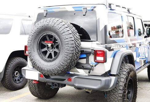 iJDMTOY High Mount Third Brake Light Behind Spare Tire Relocation Kit Compatible With 2018-up Wrangler JL in Saudi Arabia