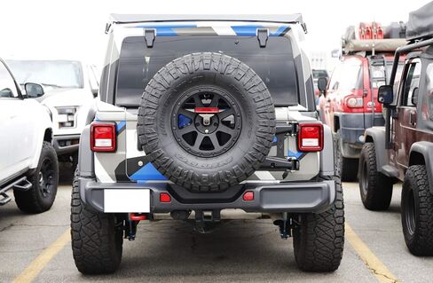 iJDMTOY High Mount Third Brake Light Behind Spare Tire Relocation Kit Compatible With 2018-up Wrangler JL in Saudi Arabia