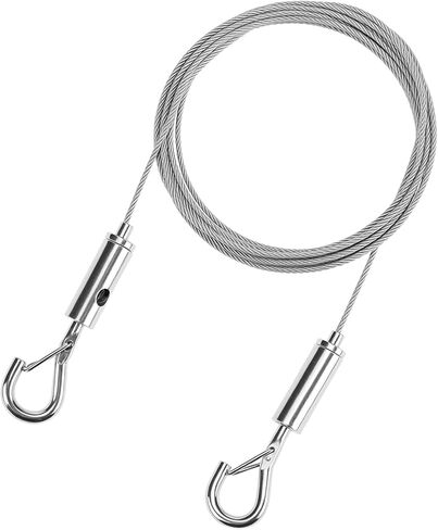 QWORK Picture Hanging Kit, 8 Pcs 6.6 ft Adjustable Mirror Frame Hanging Wire Kit, 304 Stainless Steel Cables with Hooks, Supports Up to 66 lbs in Saudi Arabia