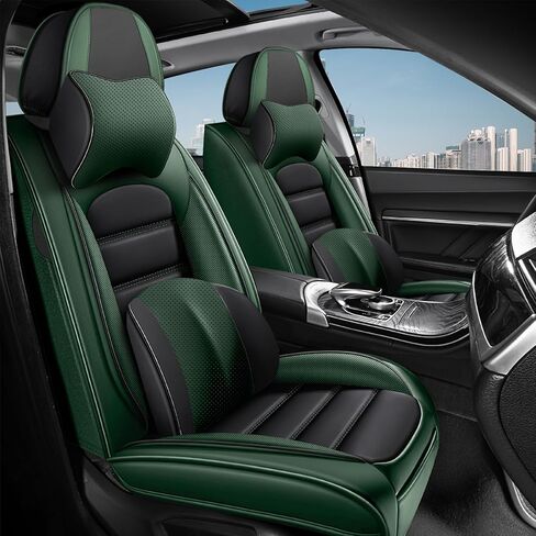 5 أغطية مقاعد لسيارة Chevy Traverse 2018-2026، أغطية مقاعد سيارة قابلة للتنفس، واقيات مقاعد السيارة مضادة للانزلاق ومقاومة للماء مع وسادة هوائية، وسادة سيارة مع جيوب تخزين (قياسي، أسود) in Saudi Arabia