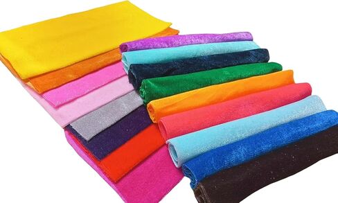 17 قطعة 12 × 12 بوصة DIY قماش مخملي ناعم معدني كريستالي ذهبي مخملي قصير قطيفة ديكور DIY مجموعة مواد مسبقة القطع مربعات مرقعة لخياطة الحرف المنزلية in Saudi Arabia