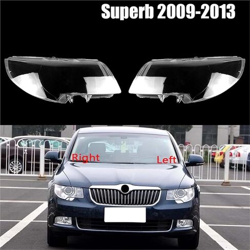 Car Headlamp Lamp Cover Glass Lamp Shell Headlight Cover Lampshade Mask Compatible For Skoda Superb 2009 2010 2011 2012 2013(Right) in Saudi Arabia