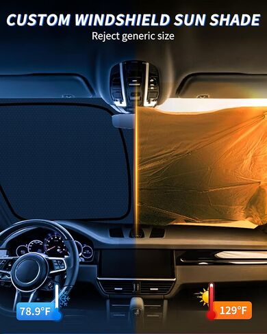 Customized Windshield Sun Shade for Kia K5 GT-Line GT 2020-2025 Blocks UV Rays Accessories,1:1 Tailored Foldable Thickened Wear-Resistant Front Window Sunshade Visor,Keeps Your Car Cooler in Saudi Arabia