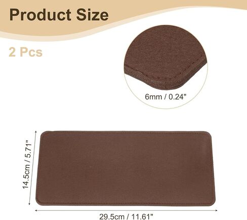 uxcell 2Pcs Felt Base Shaper, 12 x 6 Inch Rectangle Handbag Bottom Shaper Pad Bag Liner Board Insert Arc Corner for Purse Tote Crossbody Bag Backpack, Coffee in Saudi Arabia