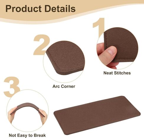 uxcell 2Pcs Felt Base Shaper, 12 x 6 Inch Rectangle Handbag Bottom Shaper Pad Bag Liner Board Insert Arc Corner for Purse Tote Crossbody Bag Backpack, Coffee in Saudi Arabia