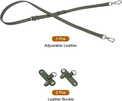 uxcell Leather Strap Kit, 95-115cm Crossbody Adjustable Leather Shoulder Strap Conversion Kit for Mini Pouch Handbags Purse Straps Crossbody, Pink in Saudi Arabia