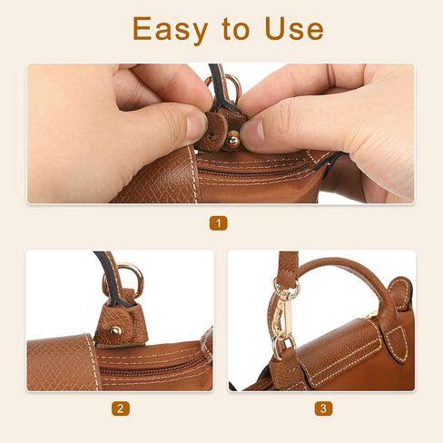 uxcell Leather Strap Kit, 95-115cm Crossbody Adjustable Leather Shoulder Strap Conversion Kit for Mini Pouch Handbags Purse Straps Crossbody, Pink in Saudi Arabia