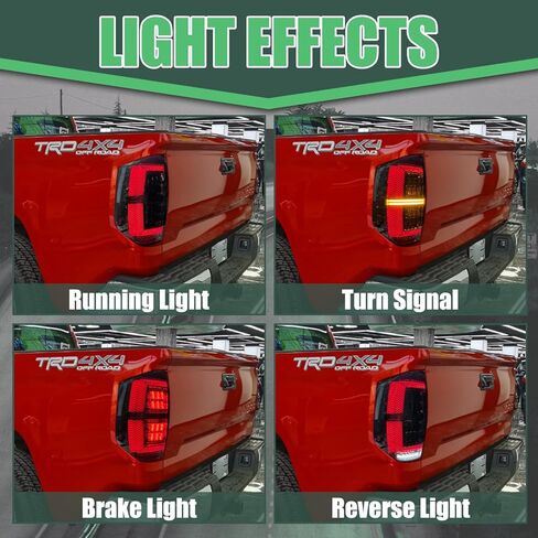 مصابيح خلفية LED من Letsdate لسيارة Toyota Tundra 2014-2021، مجموعة المصابيح الخلفية لسيارة Tundra SR/ SR5/ Limited/Platinum/1794/TRD Pro مع إشارة انعطاف تسلسلية، التوصيل والتشغيل (التوصيل والتشغيل، زوج واحد) in Saudi Arabia