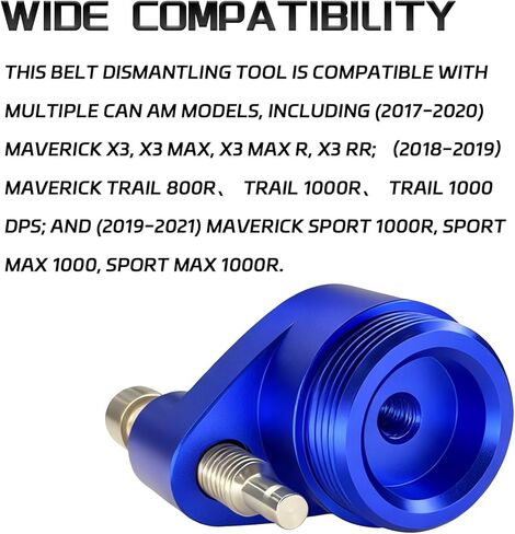 Belt Removing Tool for Can-Am Defender Belt Removal Tool Clutch Spreader CVT Drive for Can-Am Defender, Maverick X3, Commander, Trail Models (2006-2021) CVT Belts Change Tools 708200720 (Blue) in Kuwait