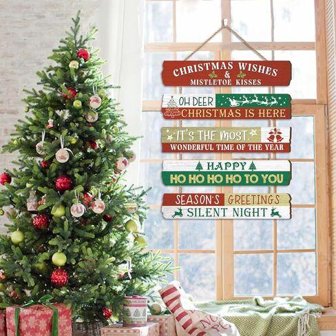 HPNIUB Winter Wooden Hanging Sign, Let It Snow Christmas Welcome Sign for Front Door, Farmhouse Snowflake Wall Art, Hot Cocoa Plaque for Home Indoor Outdoor New Years Wall Decor in Saudi Arabia