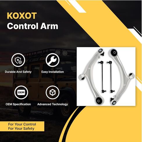 4Pcs Front Left Right Lower Control Arm with Ball Joint Assembly Sway Bar Link End Fit for Compatible with Honda 2011 2012 2013 2014 2015 2016 2017 Odyssey K622002 K622210 K750304 in Saudi Arabia