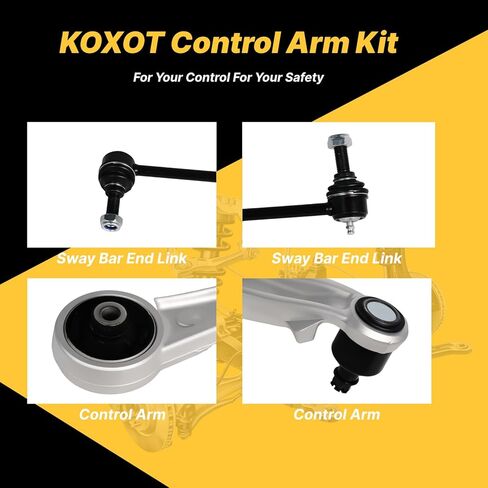 4Pcs Front Left Right Lower Control Arm with Ball Joint Assembly Sway Bar Link End Fit for Compatible with Honda 2011 2012 2013 2014 2015 2016 2017 Odyssey K622002 K622210 K750304 in Saudi Arabia