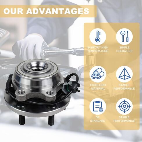 515065 Pair 2 Front Wheel Bearing and Hub Assembly for 4WD 2005-2019 Nissan Frontier, 2005-2012 Pathfinder, 2005-2015 Xterra, 2009-2012 Suzuki Equator in Kuwait