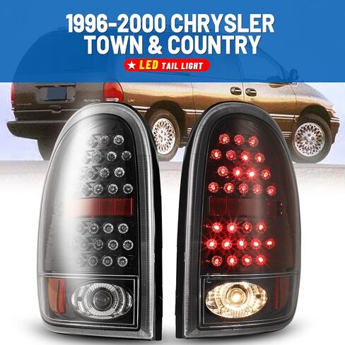 Tail Lights LED compatible for Chrysler Town Country 1996 1997 1998 1999 2000 Rear Lamps Assembly Driver Passenger Replacement Set Clear in Saudi Arabia