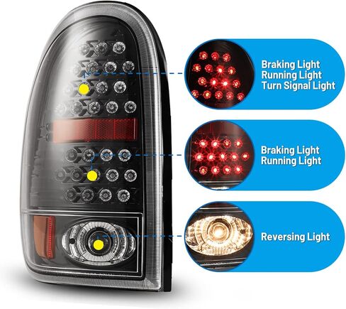 Tail Lights LED compatible for Chrysler Town Country 1996 1997 1998 1999 2000 Rear Lamps Assembly Driver Passenger Replacement Set Clear in Saudi Arabia