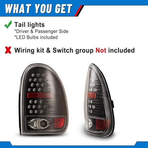 Tail Lights LED compatible for Chrysler Town Country 1996 1997 1998 1999 2000 Rear Lamps Assembly Driver Passenger Replacement Set Clear in Saudi Arabia