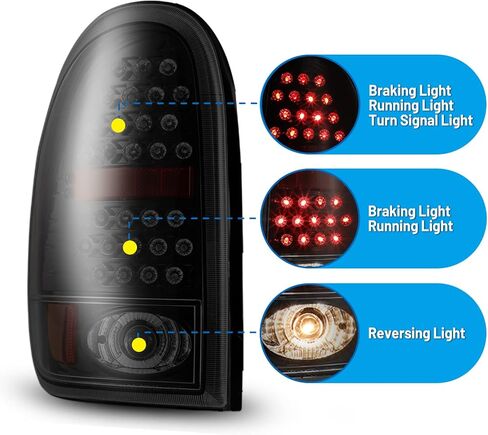 أضواء خلفية LED متوافقة مع كرايسلر تاون كونتري 1996 1997 1998 1999 2000 مجموعة المصابيح الخلفية للسائق مجموعة استبدال الركاب الدخان in Saudi Arabia