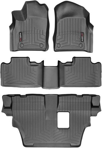 Weathertech Custom Fit FloorLiners for Dodge Durango, Durango, Full Set (449301-44324-2-3), Black in Saudi Arabia