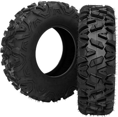 LANCER AT25X8-12 Lightweight All-Terrain ATV/UTV Tires (Set of 2) - 6PR Tubeless Design for Mud, Sand & Off-Road Trail Riding in Saudi Arabia