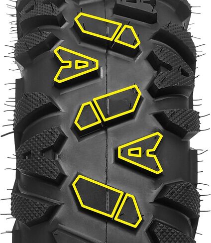 LANCER AT25X8-12 Lightweight All-Terrain ATV/UTV Tires (Set of 2) - 6PR Tubeless Design for Mud, Sand & Off-Road Trail Riding in Saudi Arabia