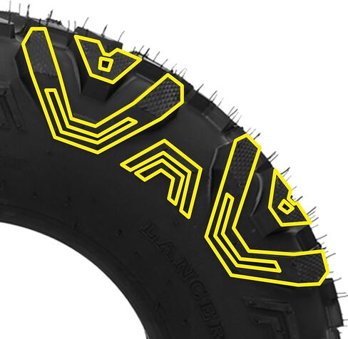 LANCER AT25X8-12 Lightweight All-Terrain ATV/UTV Tires (Set of 2) - 6PR Tubeless Design for Mud, Sand & Off-Road Trail Riding in Saudi Arabia