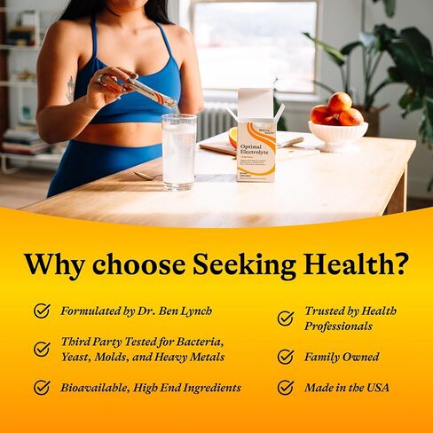 Seeking Health Optimal Electrolyte Powder, Unflavored, Healthy Energy and Endurance Support, Promotes Hydration and Healthy Muscles, Vegan and Vegetarian (30 Servings)* in Kuwait