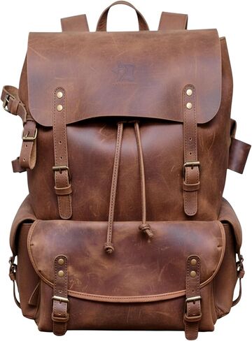 FORGE HIDE - Travel Backpack, laptop bag, hiking backpack, 100% Full Grain Leather Backpack for Men, Large Backpack, Rucksack, Outdoor Viking Bag, Christmas Gift For Him in Saudi Arabia