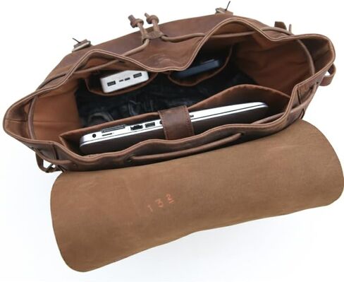 FORGE HIDE - Travel Backpack, laptop bag, hiking backpack, 100% Full Grain Leather Backpack for Men, Large Backpack, Rucksack, Outdoor Viking Bag, Christmas Gift For Him in Saudi Arabia