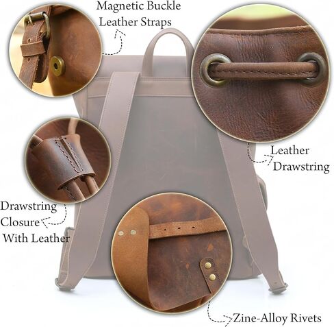 FORGE HIDE - Travel Backpack, laptop bag, hiking backpack, 100% Full Grain Leather Backpack for Men, Large Backpack, Rucksack, Outdoor Viking Bag, Christmas Gift For Him in Saudi Arabia