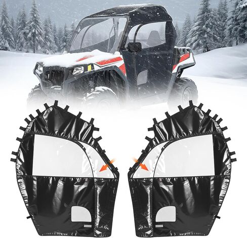 أبواب ناعمة مطورة من KEMIMOTO، حاوية كابينة UTV ناعمة، سحابات YKK متوافقة مع RZR 570 (2014-2020)، RZR Trail 570 (2021-2022)، 800 وS 800، 900 (2014) - تناسب الزجاج الأمامي والمرايا الجانبية والأسقف in Kuwait