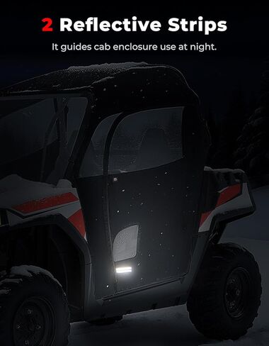 أبواب ناعمة مطورة من KEMIMOTO، حاوية كابينة UTV ناعمة، سحابات YKK متوافقة مع RZR 570 (2014-2020)، RZR Trail 570 (2021-2022)، 800 وS 800، 900 (2014) - تناسب الزجاج الأمامي والمرايا الجانبية والأسقف in Kuwait
