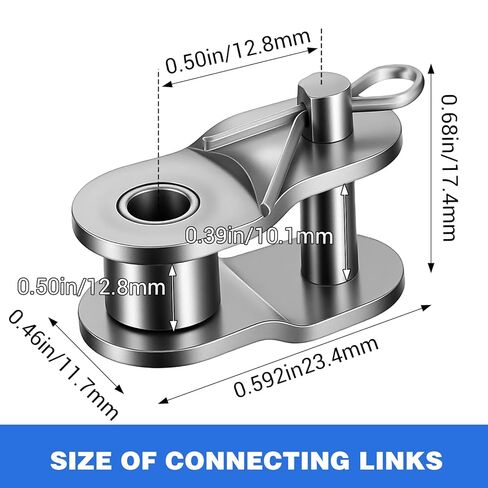 5 Pcs 420 Chain Roller, Manganese Steel 420 Chain Offset Link Half Link Chains Standard Master Roller Connector Split Links for Most Motorcycle Bicycle Machine Chains Installation in Saudi Arabia
